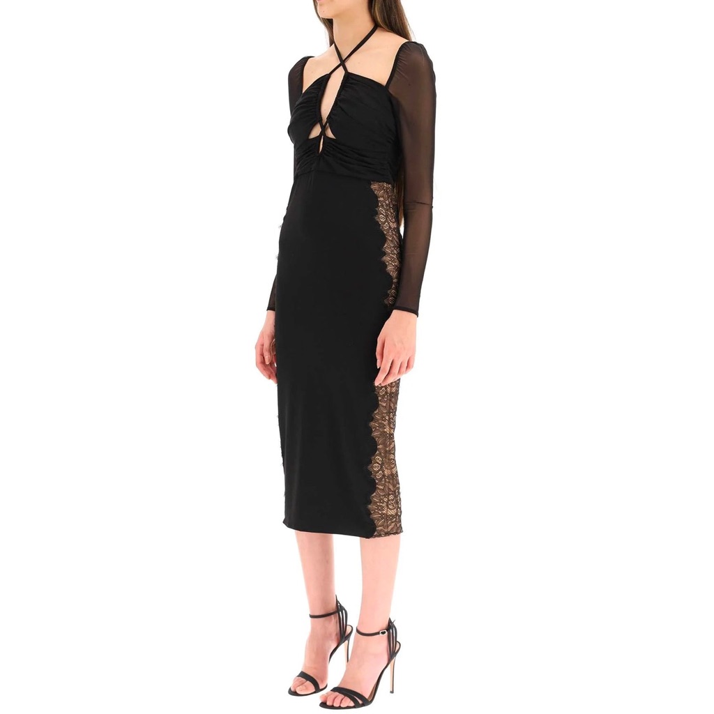 Self-Portrait Lace Dress In Black